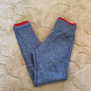 Athleta woman size medium leggings colors gray and red